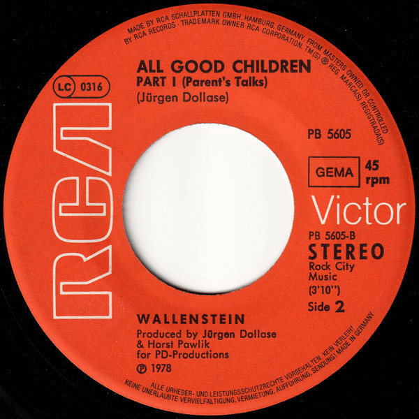 Cover zu Wallenstein - Charline | 1978 | Vinyl, Stereo, 45 RPM, 7