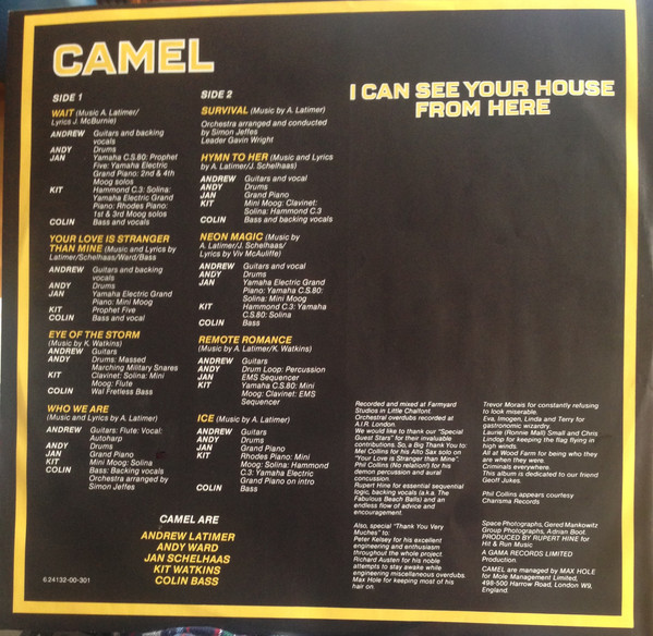 Cover zu Camel - I Can See Your House From Here | 1979 | Vinyl | Rock | Germany