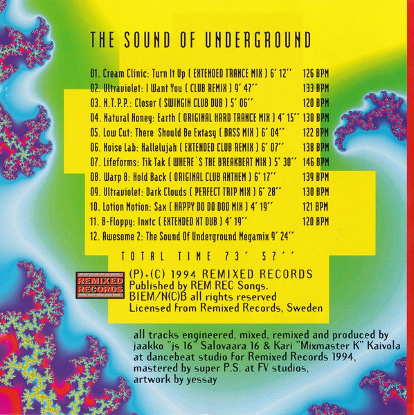 Cover zu Various - The Sound Of Underground - Phase 1 | 1994 | Vinyl | Electronic | Sweden Schallplatten Ankauf
