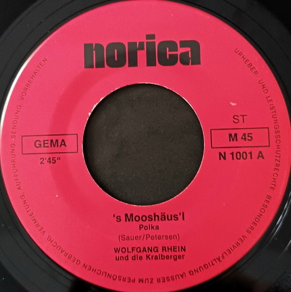 Cover zu Wolfgang Rhein Und Die Kraiberger - 'S Mooshäus'l | Vinyl | Folk, World, & Country | Germany Schallplatten Ankauf