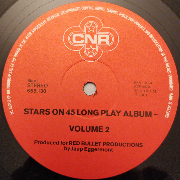 Cover zu Stars On 45 - Longplay Album Volume II | 1981 | Vinyl | Electronic, Rock, Pop | Netherlands Schallplatten Ankauf