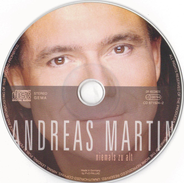 Cover zu Andreas Martin (2) - Niemals Zu Alt | 2003 | Vinyl | Pop | Germany, Austria, & Switzerland Schallplatten Ankauf