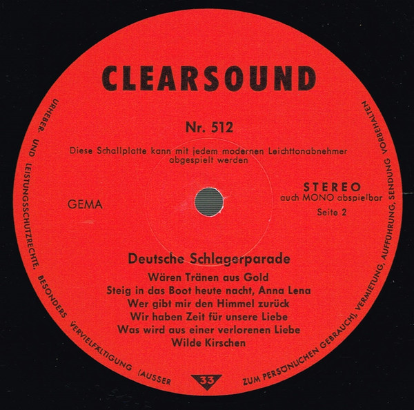 Cover zu Various - Deutsche Schlagerparade Vocal | Vinyl | Pop | Germany