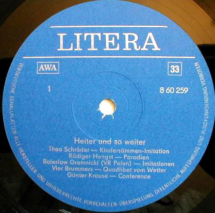 Cover zu Various - Heiter Und So Weiter | 1978 | Vinyl | Non-Music | German Democratic Republic (GDR)