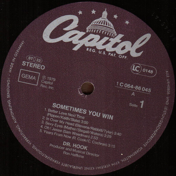 Cover zu Dr. Hook - Sometimes You Win | 1979 | Vinyl | Rock, Funk / Soul | Germany Schallplatten Ankauf
