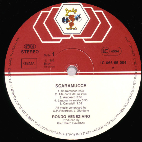 Cover zu Rondò Veneziano - Scaramucce | 1982 | LP, Album | Electronic | Germany Schallplatten Ankauf
