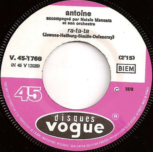 Cover zu Antoine (2) - Ra-Ta-Ta | 1970 | Vinyl | Pop | France