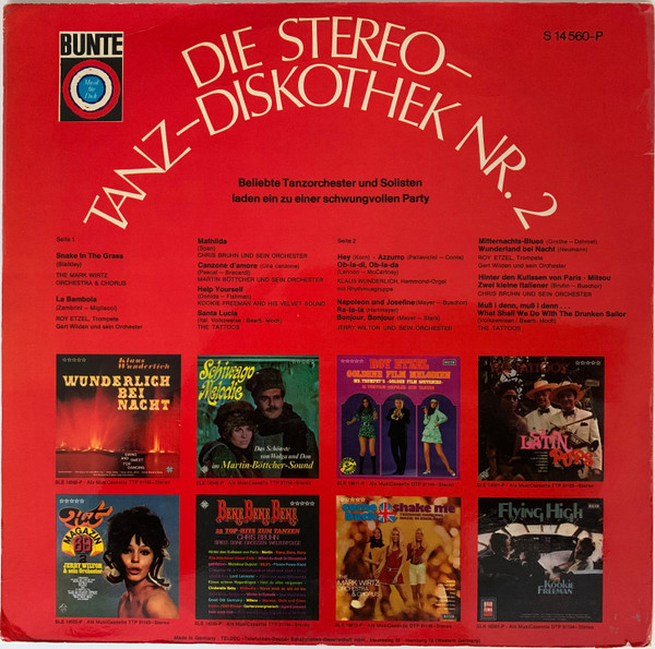 Cover zu Various - Die Stereo-Tanz-Diskothek Nr. 2 | Vinyl | Pop | Germany Schallplatten Ankauf