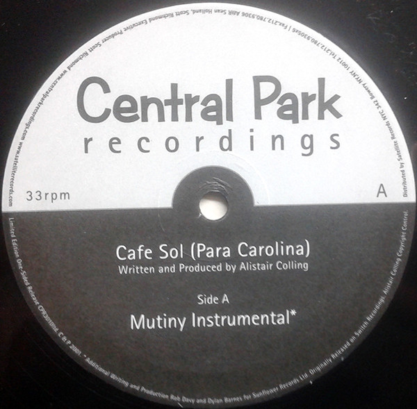 Cover zu Alistair Colling - Cafe Sol (Para Carolina) | 2001 | Vinyl | Electronic | US Schallplatten Ankauf