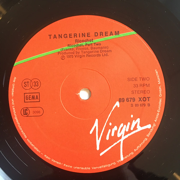 Cover zu Tangerine Dream - Ricochet | Vinyl | Electronic | Germany
