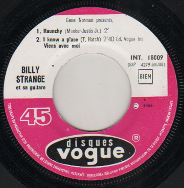 Cover zu Billy Strange - Raunchy | 1965 | Vinyl | Pop | France