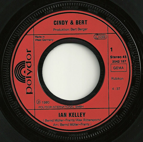 Cover zu Cindy & Bert - Ian Kelley | 1980 | Vinyl | Pop | Germany
