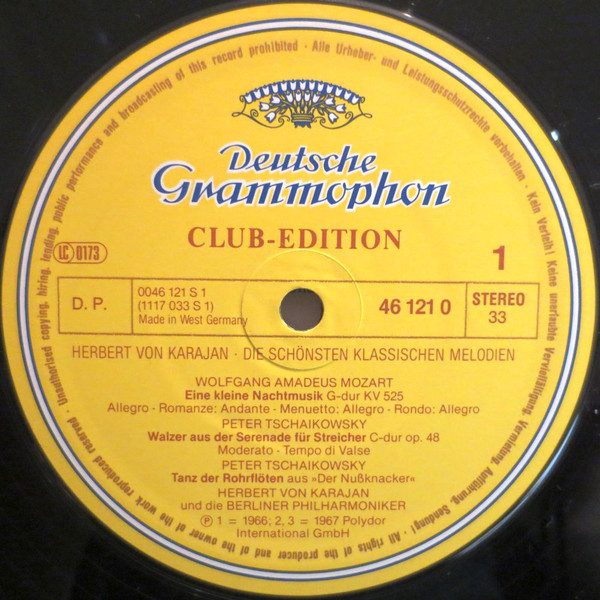 Cover zu Berliner Philharmoniker, Herbert von Karajan - Die Schönsten Klassischen Melodien | Vinyl | Classical | Germany