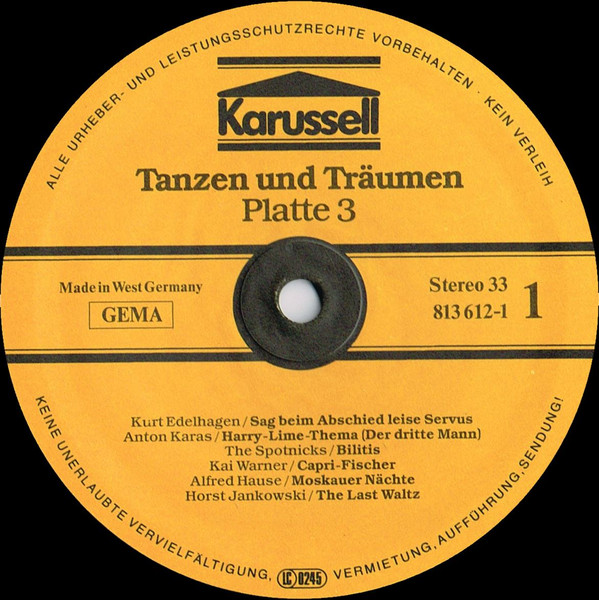 Cover zu Various - Tanzen Und Träumen | Vinyl | Jazz, Pop | Germany