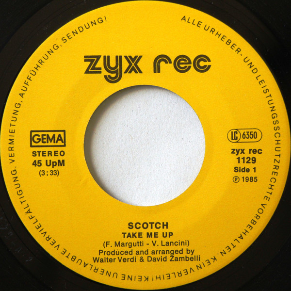 Cover zu Scotch - Take Me Up / Loving Is Easy/Evolution | 1985 | Vinyl | Electronic | Germany