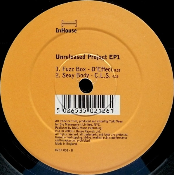 Cover zu Various - Unreleased Project EP 1 | 2000 | Vinyl | Electronic | UK Schallplatten Ankauf