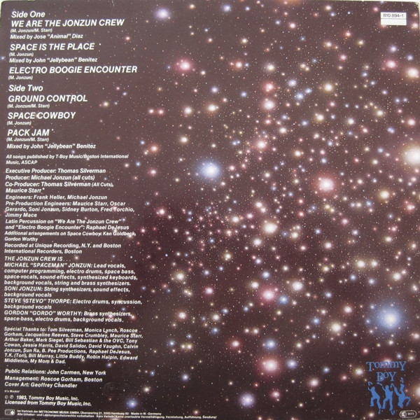 Cover zu The Jonzun Crew - Lost In Space | 1983 | Vinyl | Electronic, Hip Hop | Germany