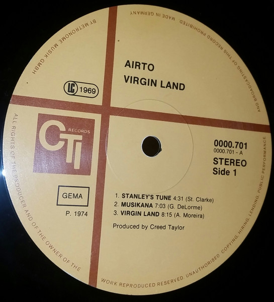 Cover zu Airto Moreira - Virgin Land | LP, Album, RE Schallplatten Ankauf