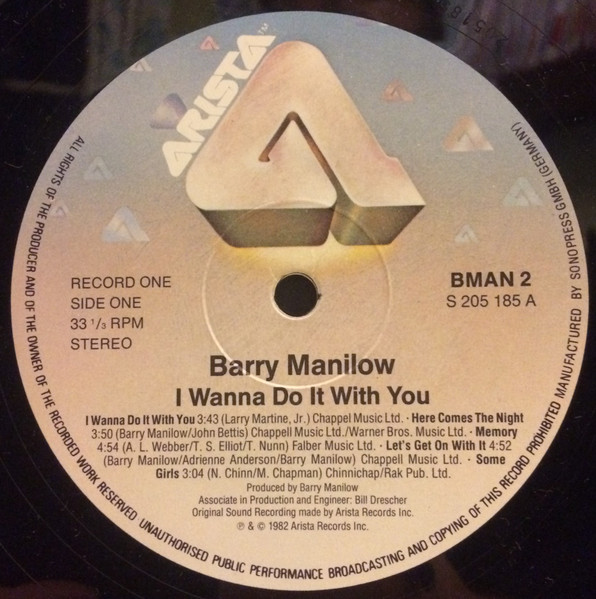 Cover zu Barry Manilow - I Wanna Do It With You | 1982 | Vinyl, LP, Album, Stereo | Pop | Europe Schallplatten Ankauf