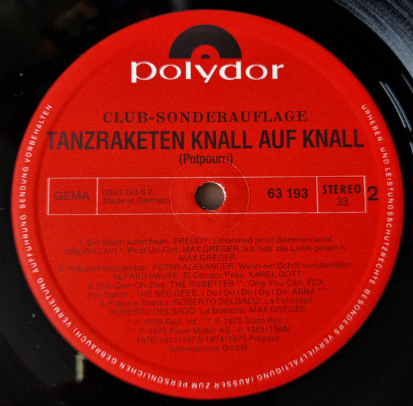 Cover zu Various - Tanzraketen Knall Auf Knall | 1975 | Vinyl | Rock, Pop | Germany Schallplatten Ankauf