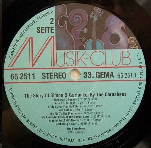 Cover zu The Carnabees - The Story Of Simon & Garfunkel By The Carnabees | Vinyl | Pop | Germany Schallplatten Ankauf
