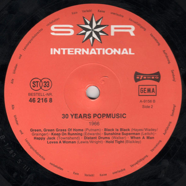 Cover zu Various - 30 Years Popmusic 1966 | 1983 | Vinyl | Rock, Funk / Soul, Pop, Folk, World, & Country | Germany