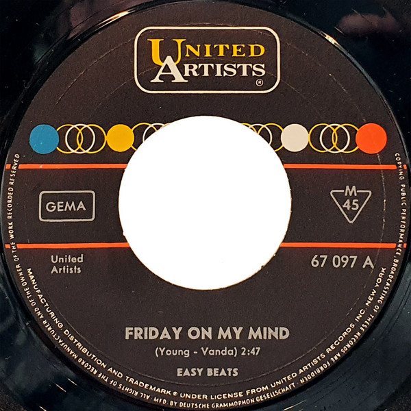 Cover zu The Easybeats - Friday On My Mind | 1966 | Vinyl | Rock | Germany