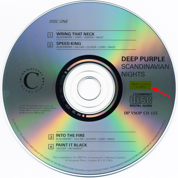 Cover zu Deep Purple - Scandinavian Nights | 1988 | CD, Album | Rock | UK & Europe