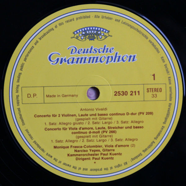Cover zu Antonio Vivaldi - Narciso Yepes, Takashi Ochi & Silvia Ochi, Orchestre De Chambre Paul Kuentz - Sämtliche Konzerte Für Laute (Gitarre) Und Mandoline | Vinyl | Classical | Germany Schallplatten Ankauf