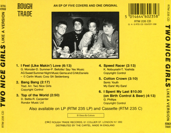 Cover zu Two Nice Girls - Like A Version | 1990 | Vinyl | Rock | UK
