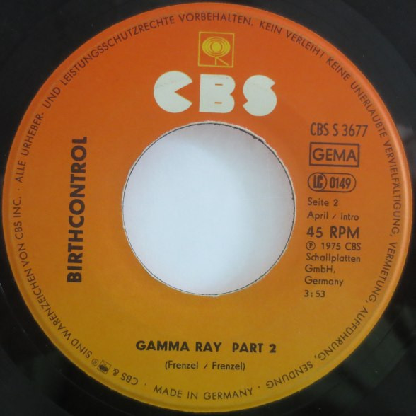 Cover zu Birth Control - Gamma Ray Part 1+2 | 7
