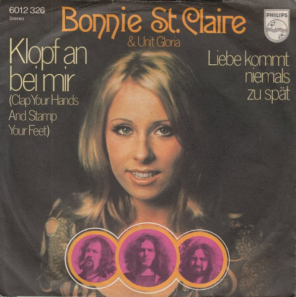 Cover zu Bonnie St. Claire & Unit Gloria - Klopf An Bei Mir (Clap Your Hands And Stamp Your Feet) | 1973 | Vinyl | Rock | Germany