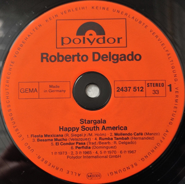 Cover zu Roberto Delgado - Stargala - Happy South America | Vinyl | Latin | Germany Schallplatten Ankauf