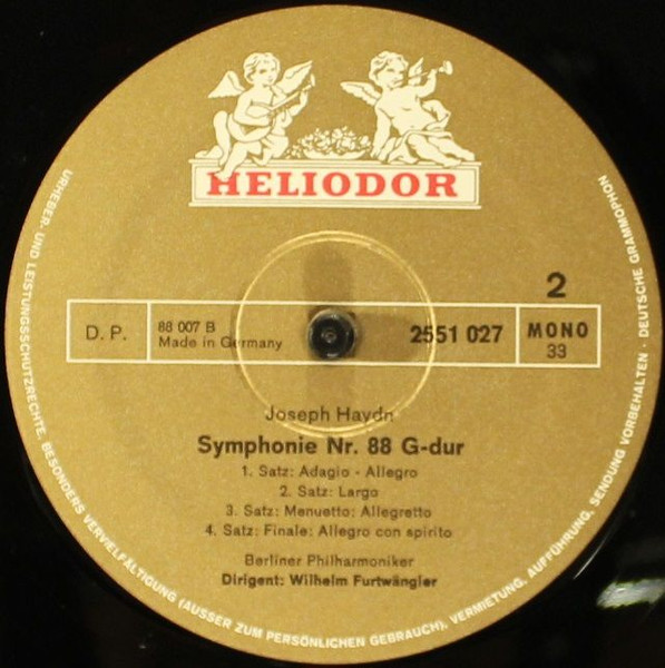 Cover zu Wilhelm Furtwängler, Berliner Philharmoniker - Wilhelm Furtwängler • Berliner Philharmoniker | Vinyl | Non-Music, Classical | Germany