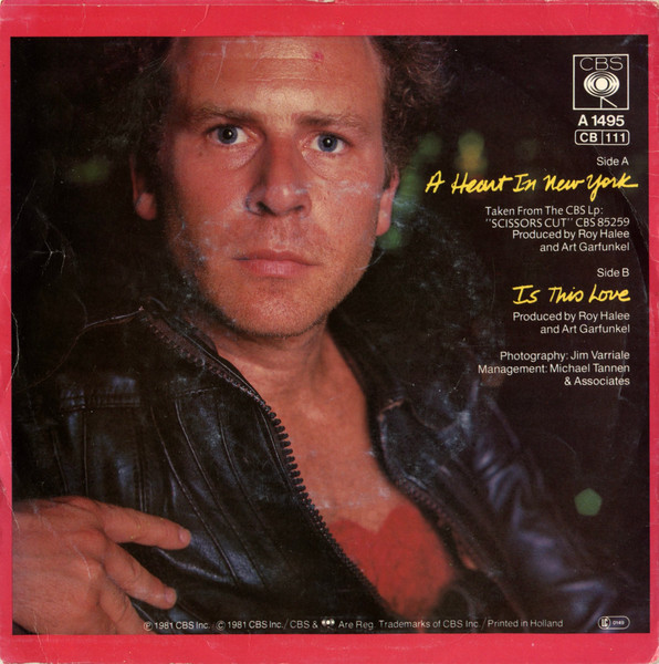 Cover zu Art Garfunkel - A Heart In New York | 1981 | Vinyl | Rock, Pop | Europe