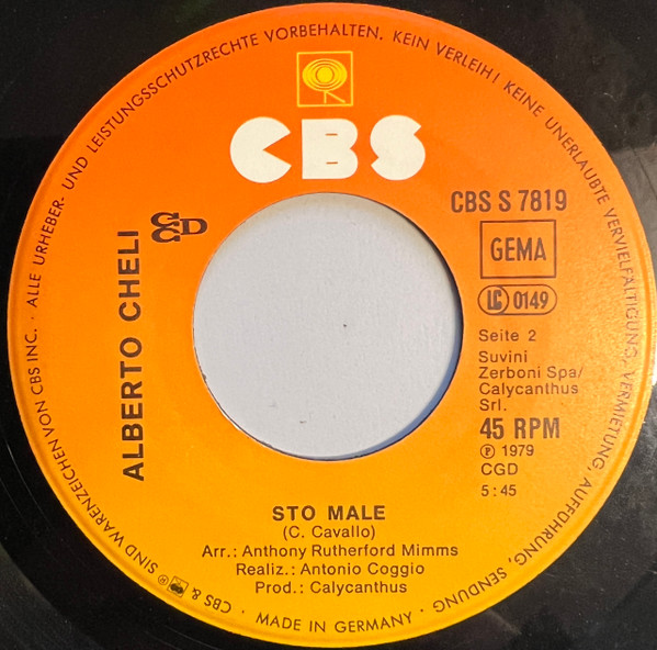 Cover zu Alberto Cheli - Cavalli Alati | 1979 | Vinyl | Rock, Pop | Germany