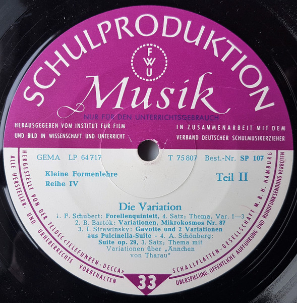 Cover zu Various - Die Variation | Vinyl | Classical | Germany Schallplatten Ankauf