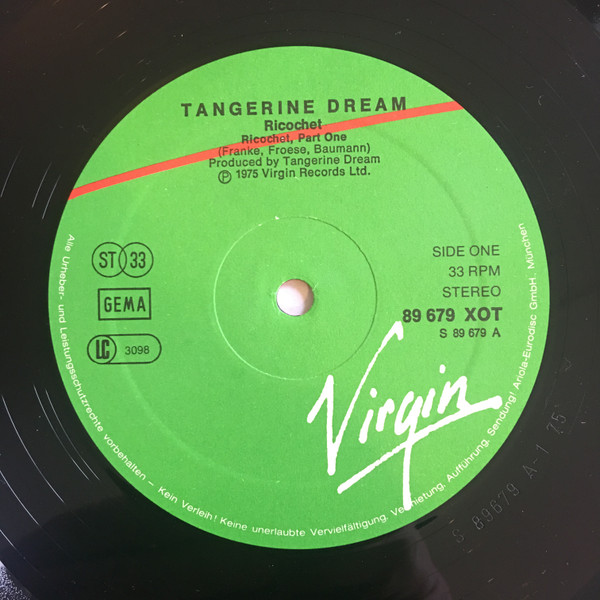 Cover zu Tangerine Dream - Ricochet | Vinyl | Electronic | Germany Schallplatten Ankauf