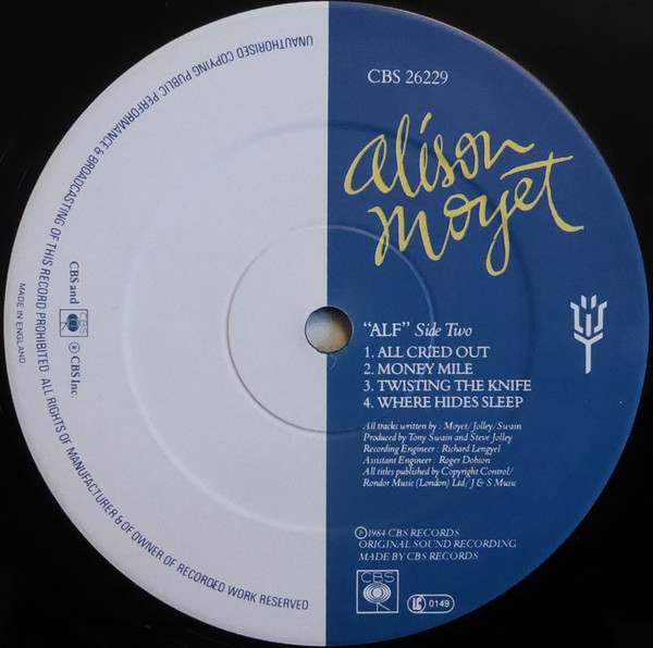 Cover zu Alison Moyet - Alf | 1984 | Vinyl | Rock, Pop | UK
