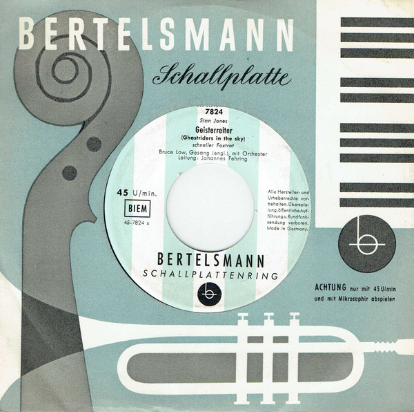 Cover zu Bruce Low / Willy Hagara - Geisterreiter / Sag', Warum Willst Du Von Mir Gehen | 1957 | Vinyl | Pop | Germany Schallplatten Ankauf