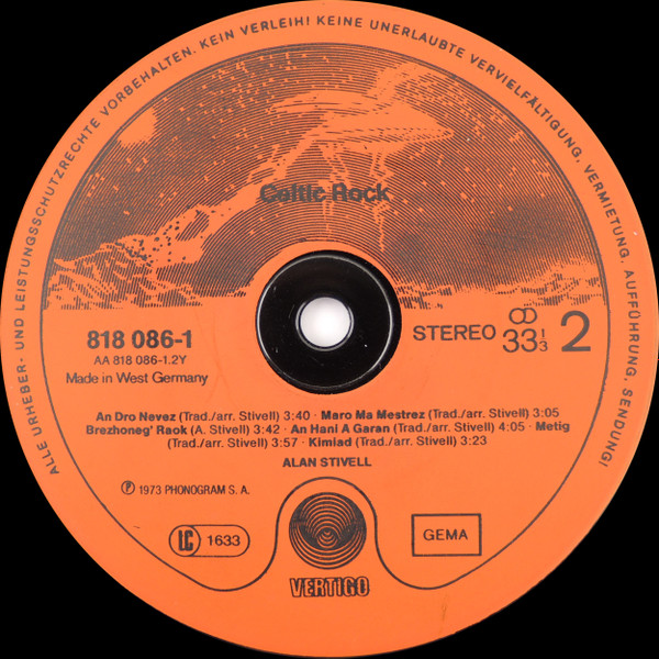 Cover zu Alan Stivell - Celtic Rock | 1983 | LP, Album, RE | Rock, Folk, World, & Country | Germany