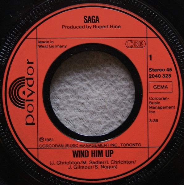Cover zu Saga (3) - Wind Him Up | 1982 | Vinyl | Electronic, Rock | Germany Schallplatten Ankauf