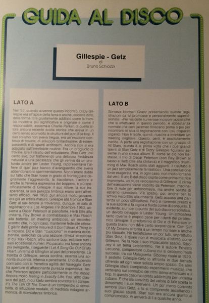 Cover zu Dizzy Gillespie & Stan Getz - Dizzy Gillespie & Stan Getz | 1980 | Vinyl | Jazz | Italy