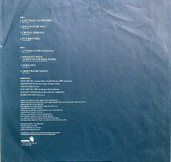 Cover zu Dave Grusin - Out Of The Shadows | 1982 | Vinyl | Jazz | US