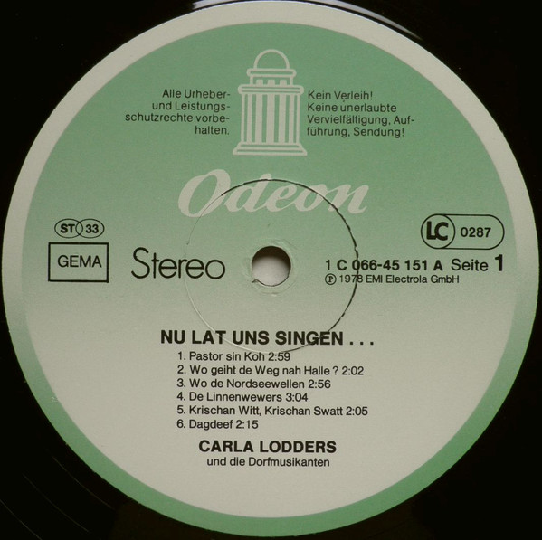 Cover zu Carla Lodders - Nu Lat Uns Singen... | 1978 | Vinyl | Pop | Germany Schallplatten Ankauf