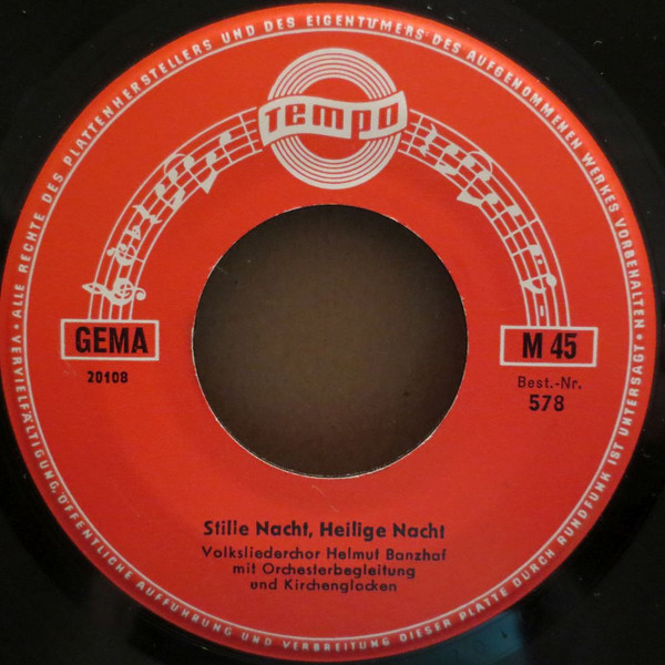 Cover zu Volksliederchor Helmut Banzhaf - Stille Nacht, Heilige Nacht / O Du Fröhliche, O Du Selige | Vinyl | Classical | Germany Schallplatten Ankauf