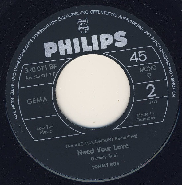 Cover zu Tommy Roe - Hooray For Hazel | 1966 | Vinyl | Rock | Germany