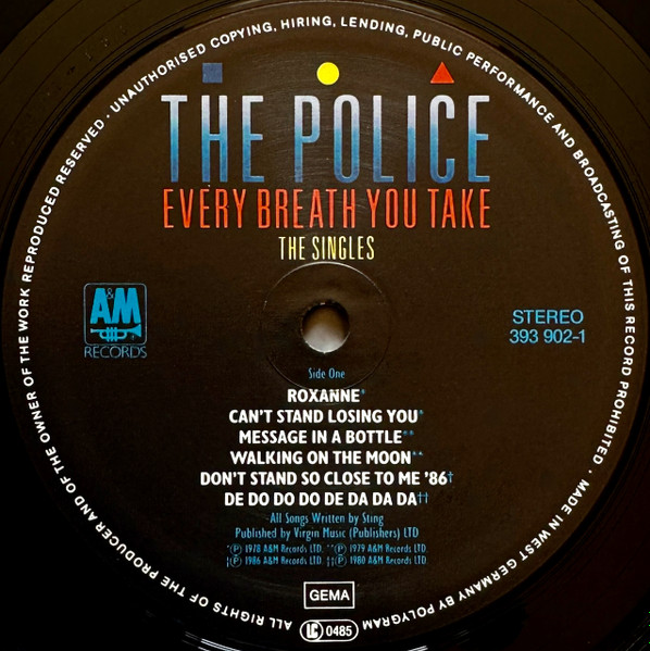 Cover zu The Police - Every Breath You Take (The Singles) | 1986 | LP, Comp | Rock, Pop | Germany