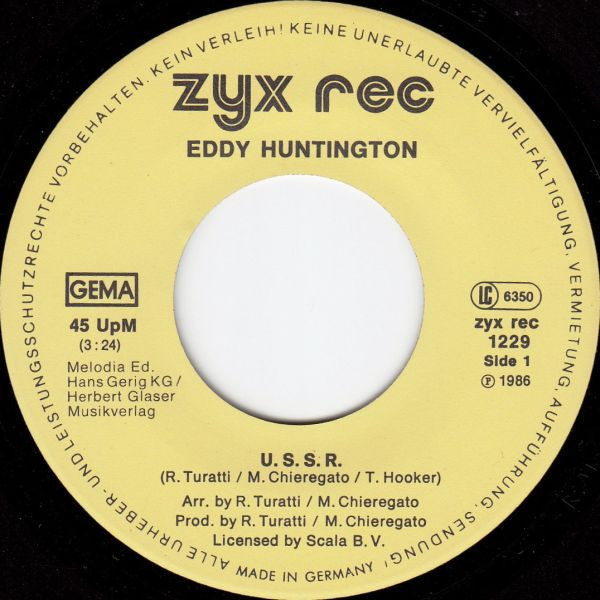 Cover zu Eddy Huntington - U.S.S.R. | 1986 | Vinyl, 45 RPM, 7