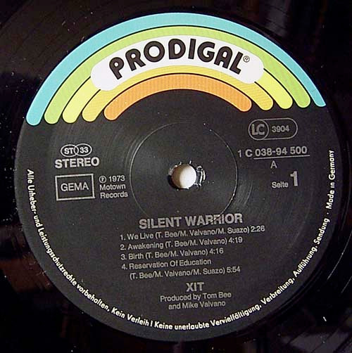 Cover zu XIT (4) - Silent Warrior | 1978 | Vinyl | Rock, Folk, World, & Country | Germany Schallplatten Ankauf